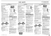 Kenwood KSC-48CR Instruction Manual