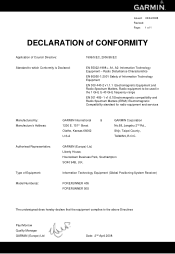 Garmin Forerunner 405 Declaration of Conformity