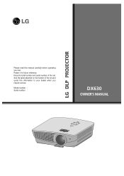 LG DX630 Owners Manual