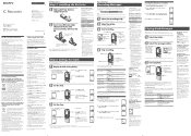 Sony ICD-B600 Operating Instructions