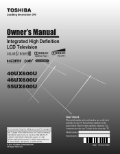 Toshiba 40UX600U User Manual