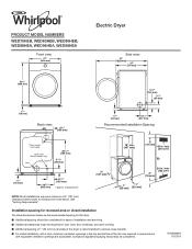 Whirlpool WED86HEBC Dimension Guide