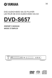Yamaha DVD-S657 Owner's Manual