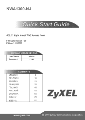 ZyXEL NWA1300-NJ Quick Start Guide