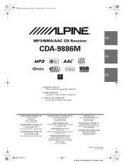 Alpine 9886M Owners Manual