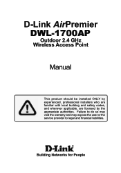 D-Link DWL-1700AP Product Manual
