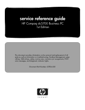 HP Dc5700 HP Compaq dc5700 Business PC Service Reference Guide, 1st Edition