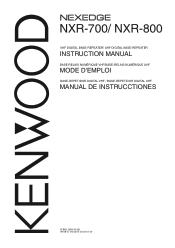 Kenwood NXR-700 User Manual 1
