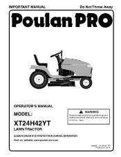 Poulan XT24H42YT User Manual