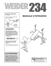 Weider 234 Bench Italian Manual