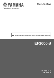 Yamaha EF2000iS Owners Manual