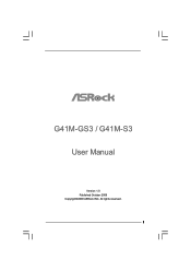 ASRock G41M-GS3 User Manual