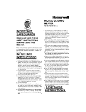 Honeywell HZ-338 User Guide
