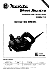 Makita 9741 Owners Manual