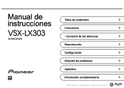 Pioneer VSX-LX303 A/V Receiver Refurbished Instruction Manual Spanish