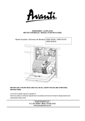 Avanti DWE1801B Instruction Manual