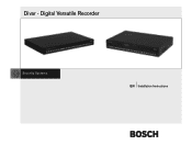 Bosch DVR16E2302 Installation Instructions