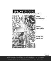 Epson Stylus Pro 4880 Portrait Edition Warranty Statement