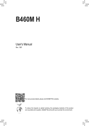 Gigabyte B460M H User Manual