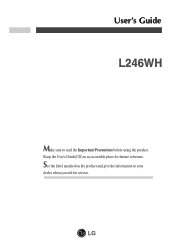 LG L246WH-BN Owner's Manual