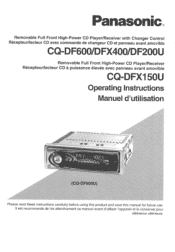 Panasonic CQDF200U CQDF200U User Guide