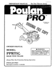 Poulan PPRT5C User Manual