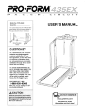 ProForm 435ex Treadmill English Manual