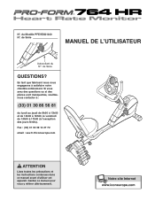 ProForm 764hr Bike French Manual
