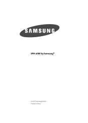 Samsung SPH-A580 User Manual (user Manual) (English)