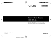 Sony VGP-MR100U Quick Start Guide