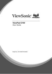 ViewSonic ViewPad E100 ViewPad E100 User Guide
