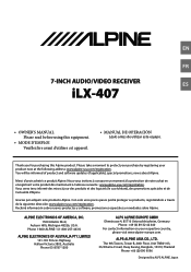 Alpine i407-WRA-JK Owners Manual Francais