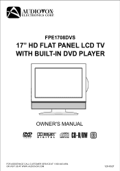 Audiovox FPE1708DVS Owners Manual