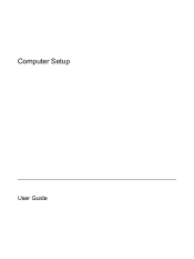 HP Nc2400 Computer Setup - Windows XP and Windows Vista