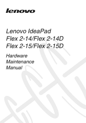 Lenovo Flex 2-15D Laptop Hardware Maintenance Manual - Lenovo Flex 2-14, 2-14D, 2-15, 2-15D