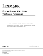 Lexmark 2590n Technical Reference