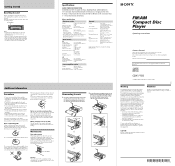 Sony CDX-1150 Operating Instructions  (primary manual)