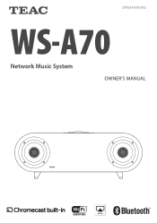 TEAC WS-A70 Owners Manual English