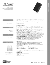 Western Digital WD2500U017 Product Specifications (pdf)