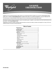 Whirlpool GFG464LVB Owners Manual