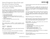Xerox 6180N Xerox Production DocuTech and DocuPrint Product Family Customer Service Productivity Document (CSPD)