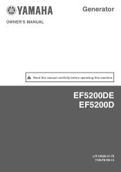 Yamaha EF5200DE Owners Manual