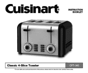 Cuisinart CPT-340P1 Instruction Manual