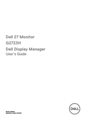 Dell 27 Gaming G2723H G2723H Monitor Display Manager Users Guide