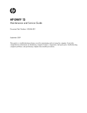 HP ENVY 13-1001xx HP ENVY 13 - Maintenance and Service Guide