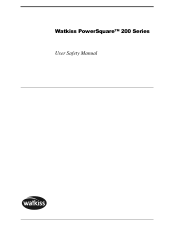 Konica Minolta AccurioPress 6272P Watkiss PowerSquare 224 Safety Manual