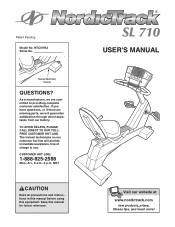 NordicTrack Sl710 Bike English Manual