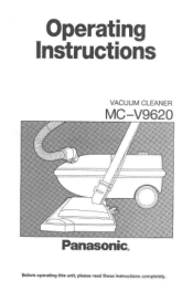 Panasonic MCV9620 MCV9620 User Guide