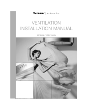 Thermador VTN1DZ Installation Manual