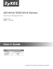 ZyXEL XGS1910-24 User Guide